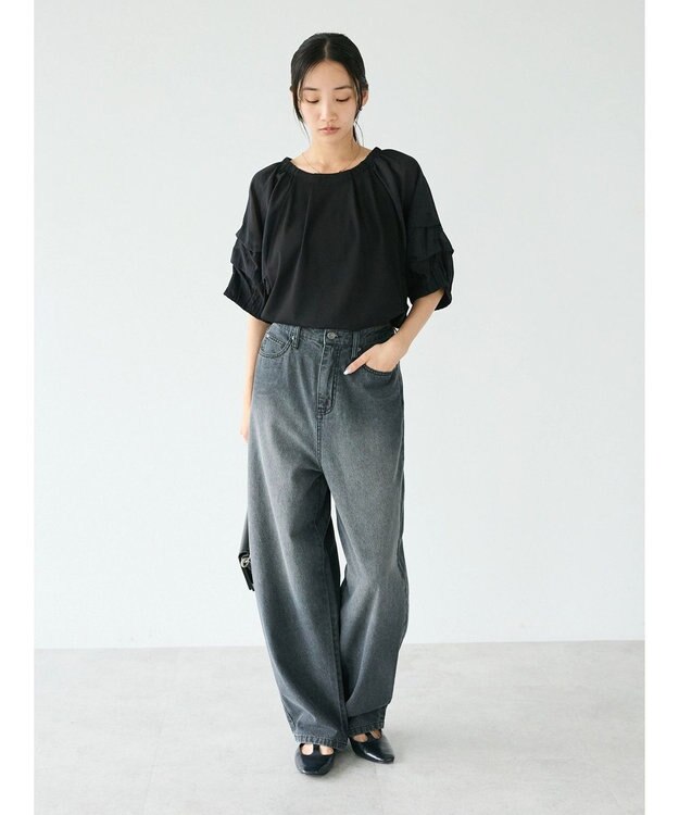 CRAFT STANDARD BOUTIQUE ホイップスリーブブラウス Black