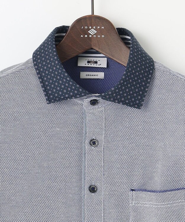JOSEPH ABBOUD 【オーガニックコットン】ダディポロシャツ ブルー系