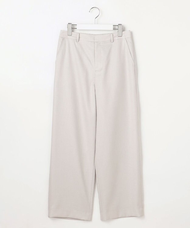 J.PRESS LADIES L OXIJEWEL ストレッチ ストレート パンツ ライトグレー系