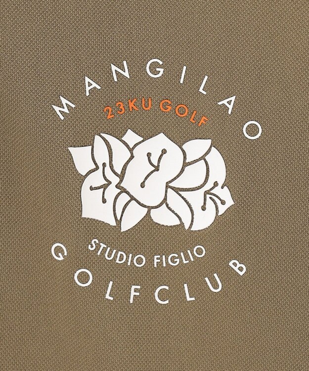 23区GOLF 【WOMEN】【吸水速乾/UVケア】STUDIO FIGLIO アロハ無地 ノースリーブ シャツ ブラウン系