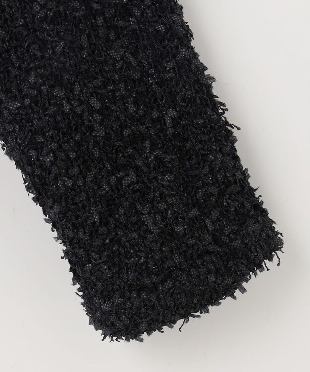 Feroux 【洗える】ミックスヤーンニット ジャケット ブラック系