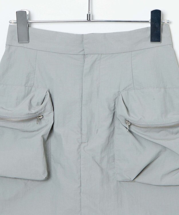 WEGO ナイロンカーゴミニスカパン グレー