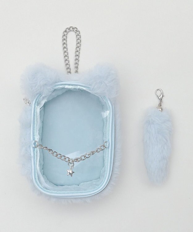 WEGO 【痛バ＆推し活グッズ】なりきりネコぬいポーチ サックス