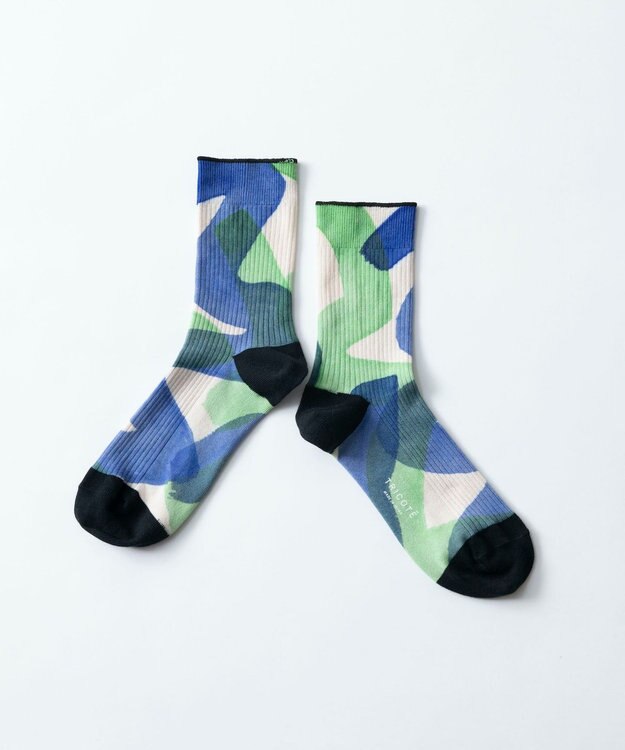 TRICOTE PAINT LINK SOCKS／ペイントリンクソックス 32BLUE