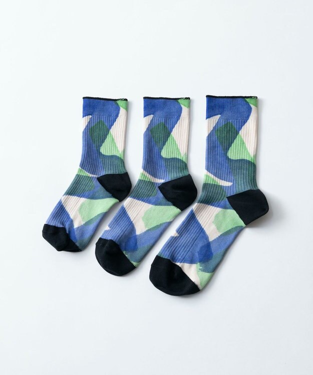 TRICOTE PAINT LINK SOCKS／ペイントリンクソックス 32BLUE
