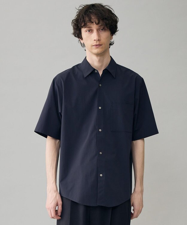 UNFILO MENS イージーケア さらさらDRYシャツ ネイビー