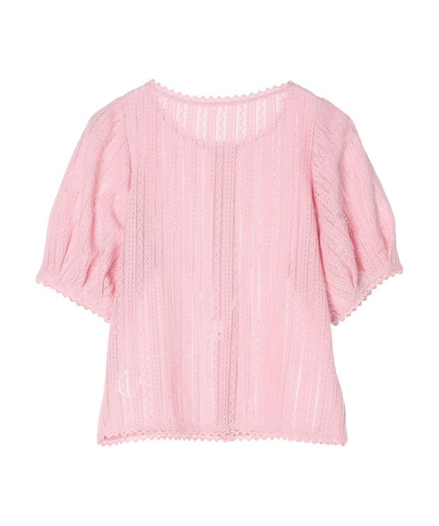 earth music&ecology コンパクトレースカーディガン White