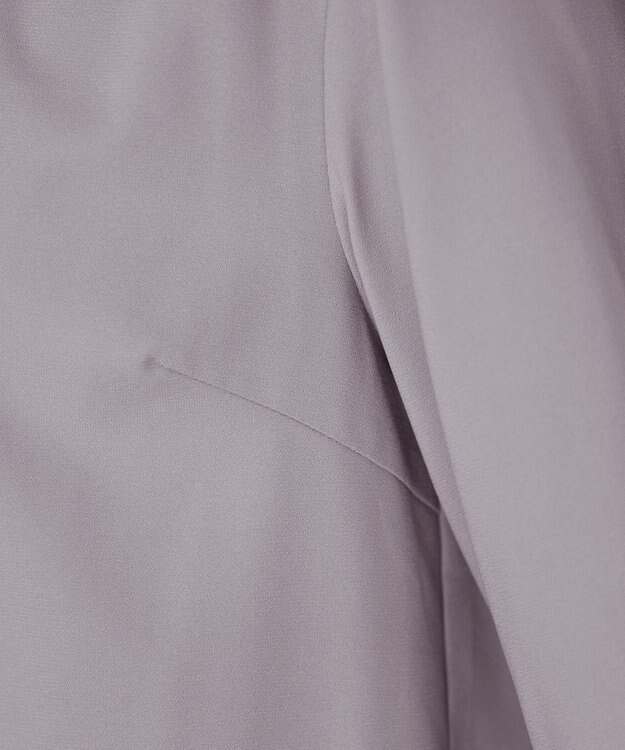 Tiaclasse L 【新色追加・洗える】バンドカラー2WAYタックブラウス グレージュ