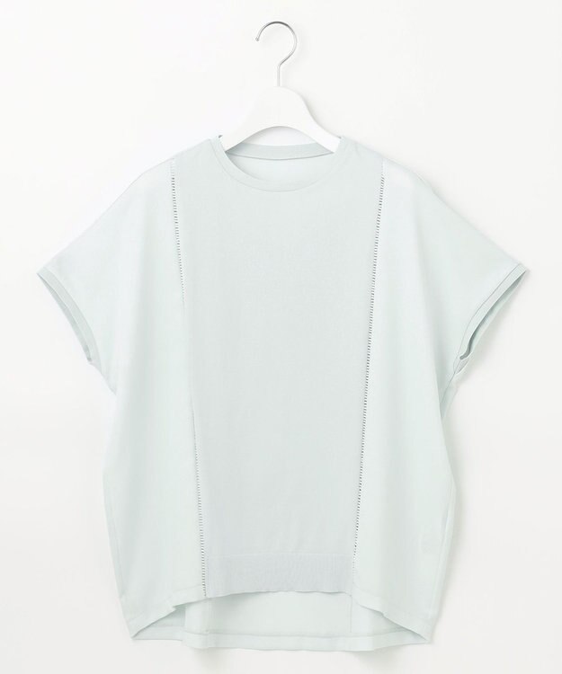 自由区 L 【洗える】ハイブリットレーヨンアムンゼン ブラウス アクア