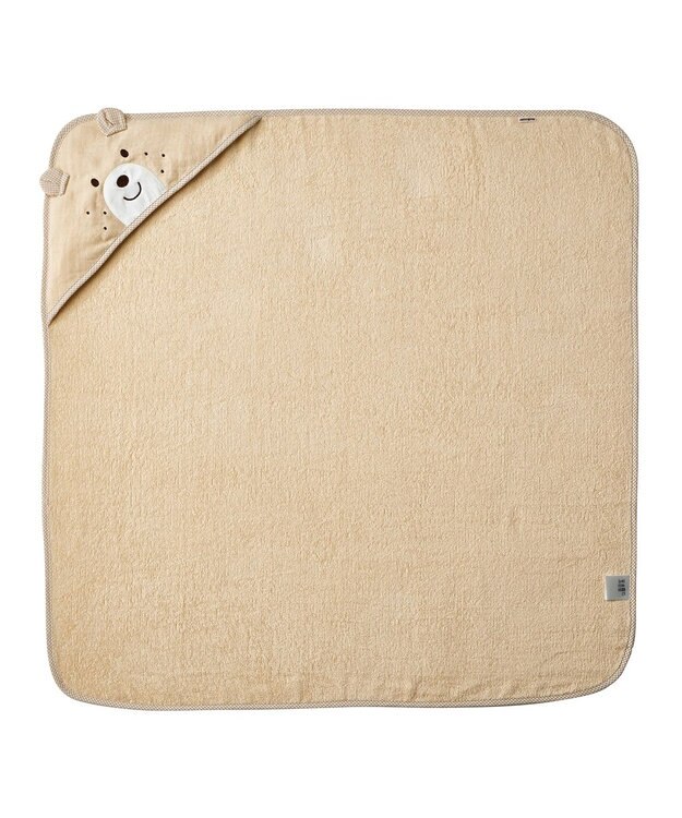 MIKI HOUSE HOT BISCUITS ベビーバスタオル＆スタイギフトセット【BOX付き】 ベージュ