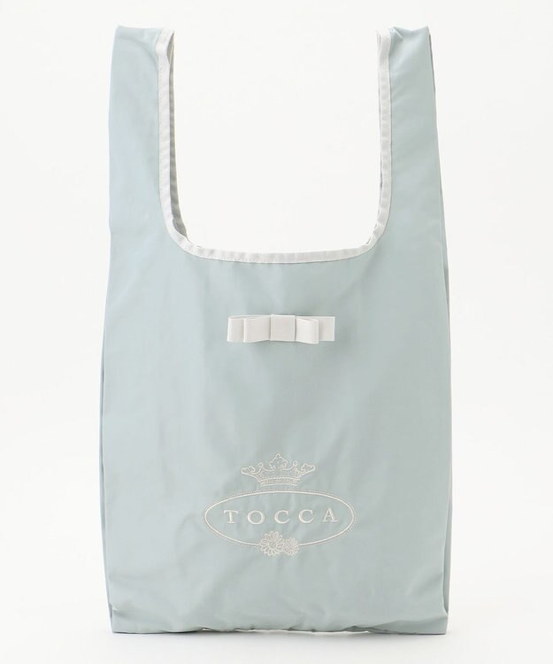 TOCCA 【WEB＆一部店舗限定】【折り畳み収納可能】POINT OF RIBBON ECOBAG エコバッグ スカイブルー系