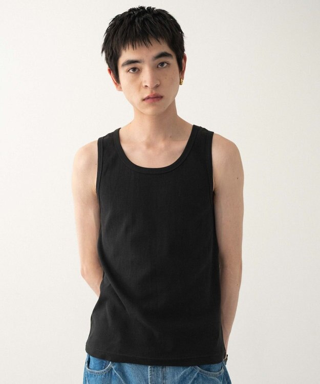 WEGO 【MLサイズ展開】リブタンクトップ ブラック