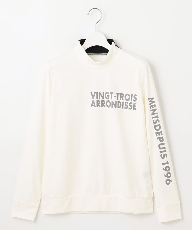 23区GOLF 【WOMEN】【吸水速乾/UVカット】スポーティ モックネックシャツ ホワイト系