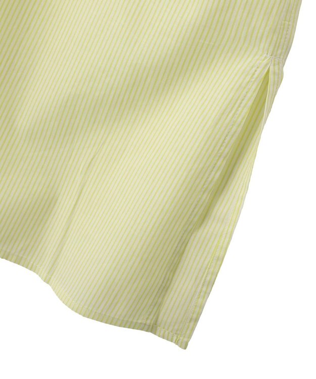 Green Parks ＵＶカットシャツワンピース Stripe Yellow