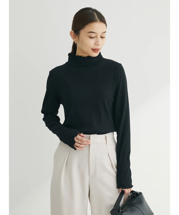 Green Parks ・ＥＬＥＮＣＡＲＥ　ＤＵＥ　テレコハイネックロンＴＥＥ Black