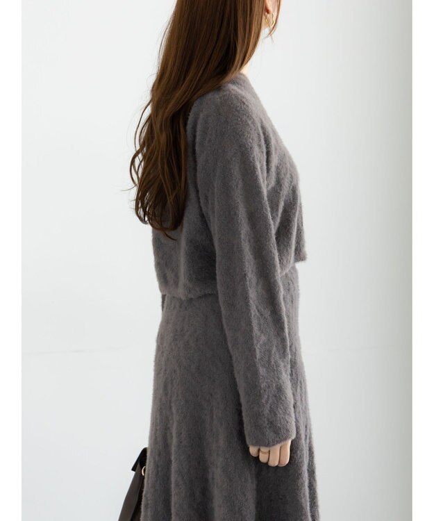 Te chichi 起毛レースニットプルオーバー（セットアップ可）《2025winter catalog item》 チャコールグレー