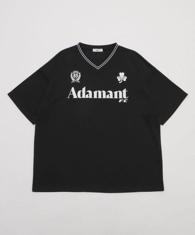 WEGO 【２点セット/ユニセックス着用ITEM/吸水速乾】アクセ付きメッシュロゴT（SS） ブラック