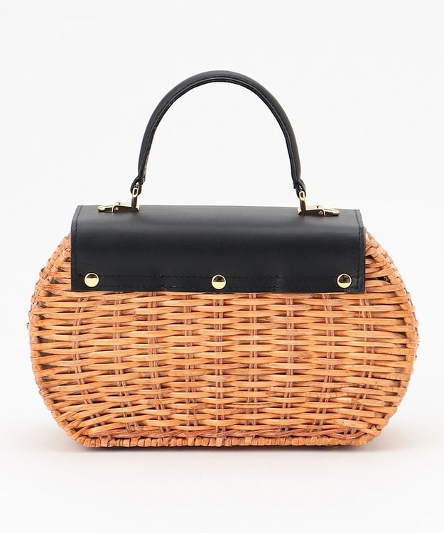 23区 【STORY7月号掲載】VIOLAdORO MIROスプリットラタン ショルダーバッグ ブラック系1