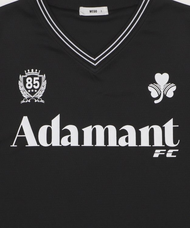 WEGO 【２点セット/ユニセックス着用ITEM/吸水速乾】アクセ付きメッシュロゴT（SS） ブラック