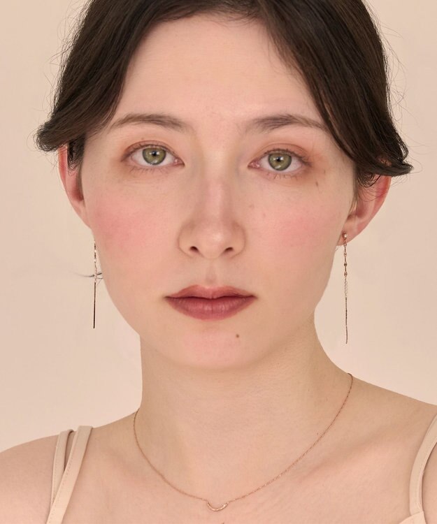 Phoebe 〈金属アレルギー対応〉ルミナスビジューセラミックポストピアス 揺れピアス/パール シャンパンゴールド