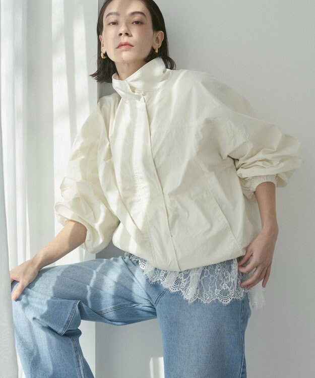 WEGO 【ANGIE VINTAGE】サテンレースキャミソール ホワイトアイボリー