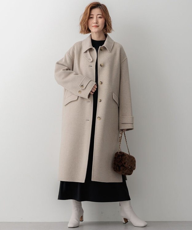 23区 フェイクファー ショルダーバッグ ダークブラウンレオパード