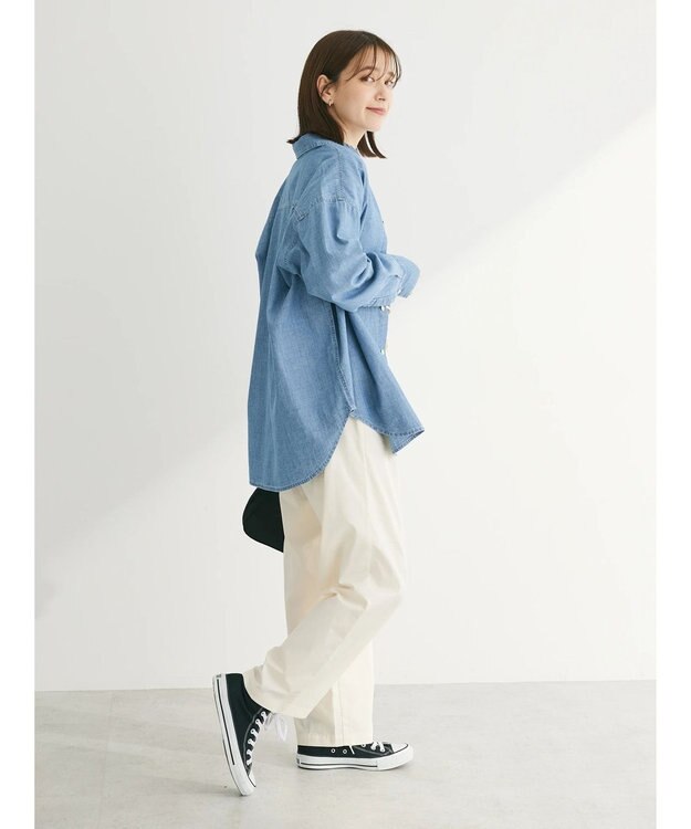 Green Parks ライトオンスデニムＢｉｇシャツ Light Indigo