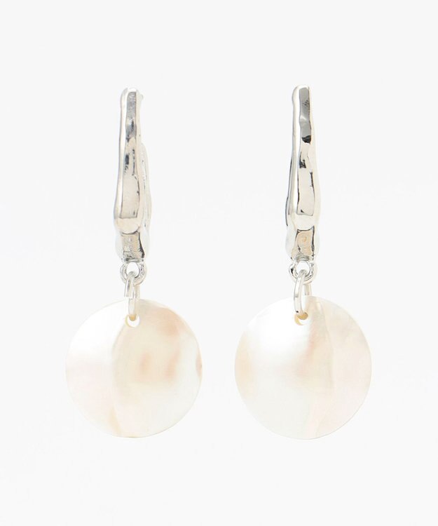ANY 【WEB限定】シェルメタルピアス（両耳用） シルバー