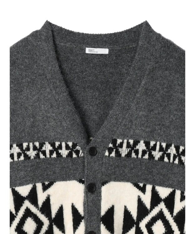 CRAFT STANDARD BOUTIQUE 【男女兼用】オルテガ柄カーディガン Gray