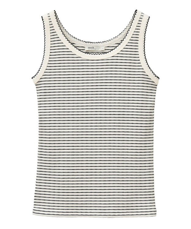 earth music&ecology ピコトリミングタンクトップ Border