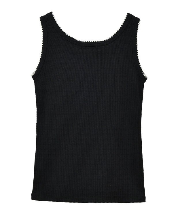 earth music&ecology ピコトリミングタンクトップ Black