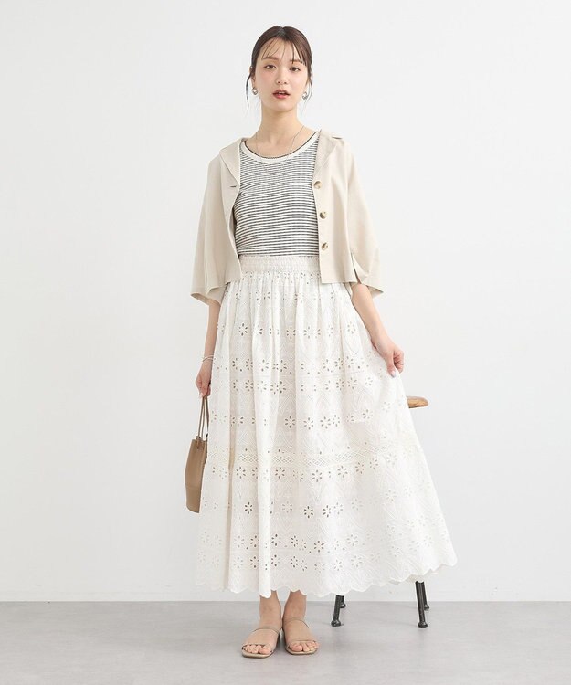 earth music&ecology ピコトリミングタンクトップ Border