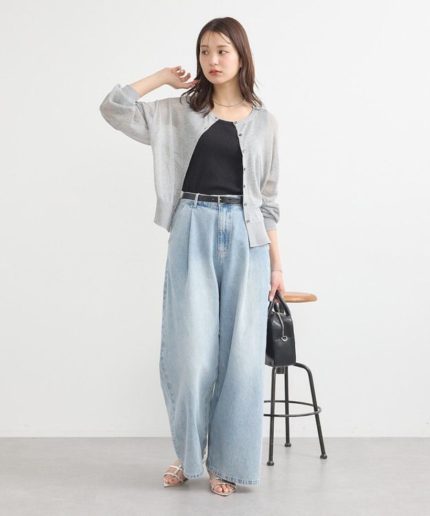 earth music&ecology ピコトリミングタンクトップ Black