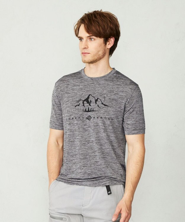 JOSEPH ABBOUD MOUNTAIN 【UNISEX】クールスキンガードTシャツ ライトグレー系