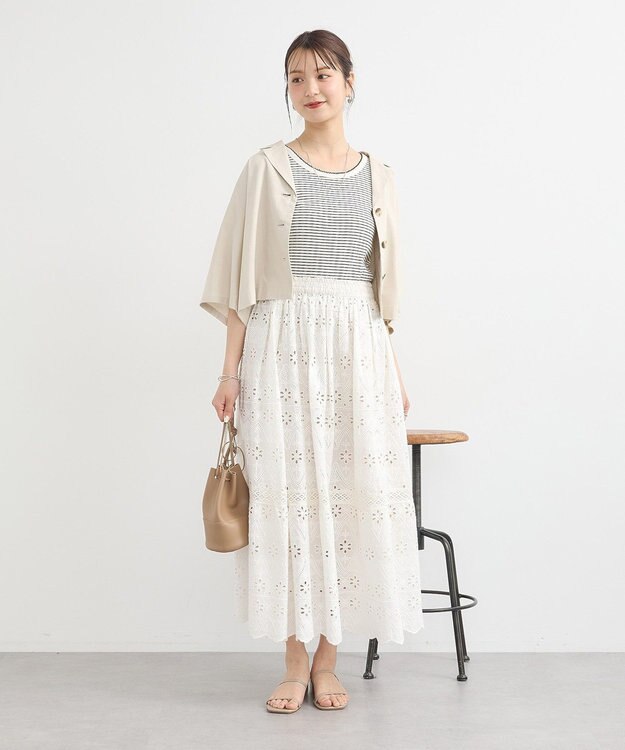 earth music&ecology ピコトリミングタンクトップ Border