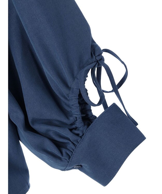 earth music&ecology リボンポイントシャツチュニック Blue