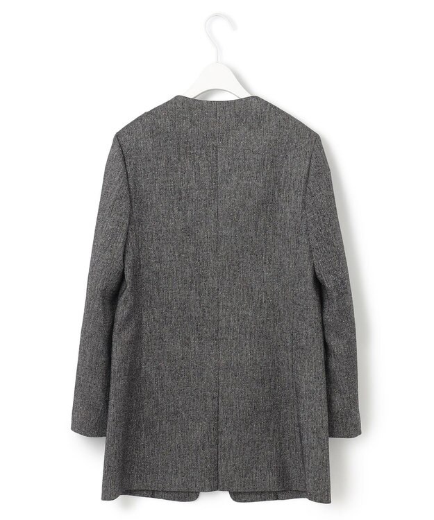 ICB ミックスヤーンツイード ノーカラージャケット グレー系7