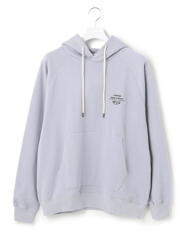 J.PRESS YORK STREET 【UNISEX】ロゴ刺繍フーディ ふじ色系