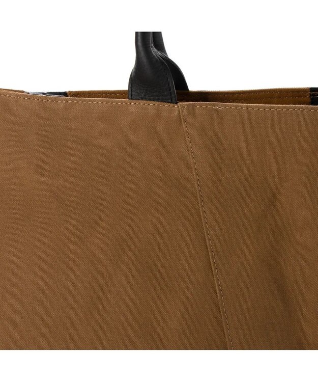 UNBILLION perche パラフィンキャンバス2wayボストントート ライトブラウンブラック