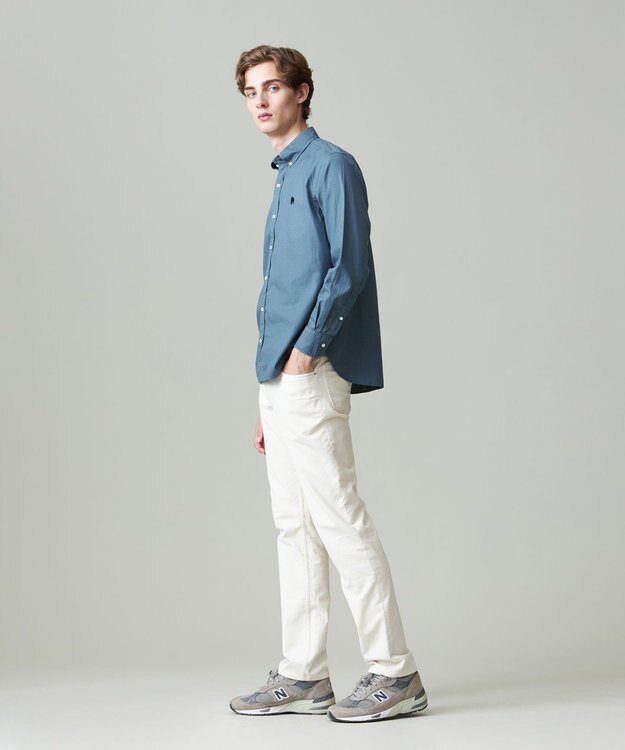 J.PRESS MEN ハイパワーストレッチ 5ポケットパンツ アイボリー系