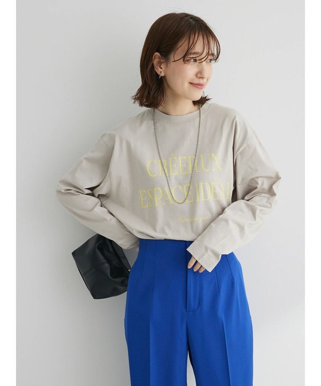 Green Parks オーバーサイズロゴチュニック Light Gray