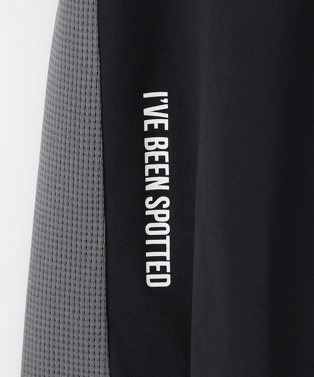 PW CIRCULUS 【WOMEN】パフスリーブメッシュコンビ モックネックT ゴルフウェア レディース ブラック系