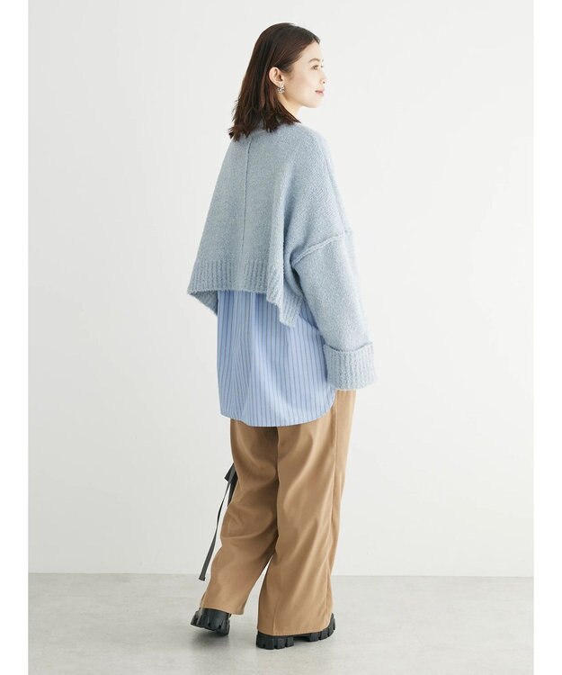 Green Parks ・Ｐｅｔｉｔ　Ｆｌｅｕｒ　ブークレワイドニット Blue