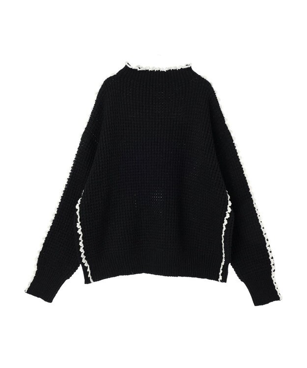 Green Parks ・Ｐｅｔｉｔ　Ｆｌｅｕｒ　ハイショクパイピングニット Black