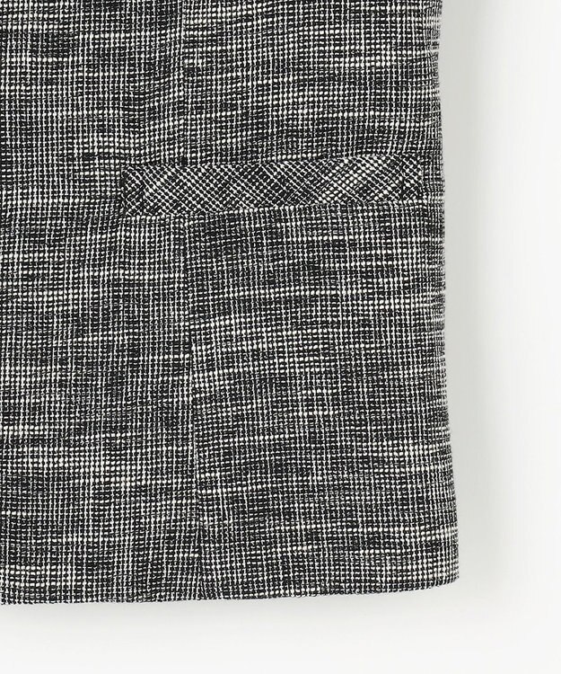 ANY L ツイードミックスジャケット ネイビー×オフ