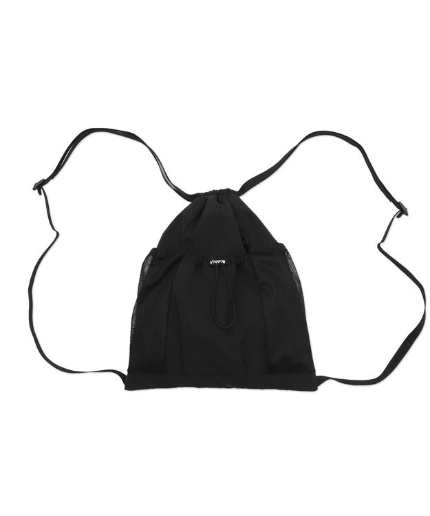 WEGO 【ユニセックス着用ITEM】メッシュポケットナップサック ブラック