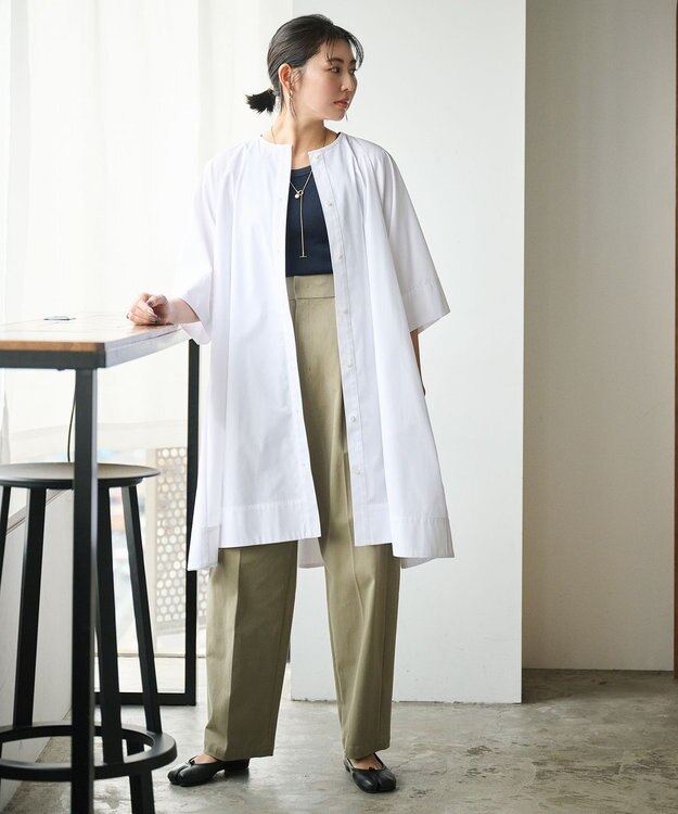 #Newans Aラインロングチュニック ホワイト