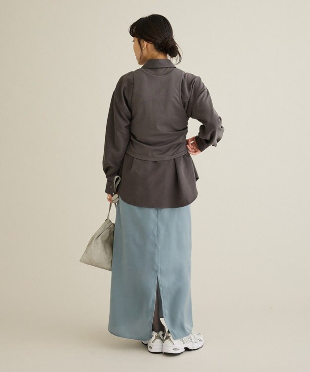 CRAFT STANDARD BOUTIQUE 2点セット/レイヤードタンクトップシャツ Charcoal Gray