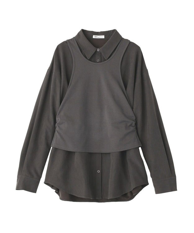 CRAFT STANDARD BOUTIQUE 2点セット/レイヤードタンクトップシャツ Charcoal Gray