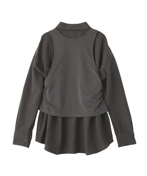 CRAFT STANDARD BOUTIQUE 2点セット/レイヤードタンクトップシャツ Charcoal Gray